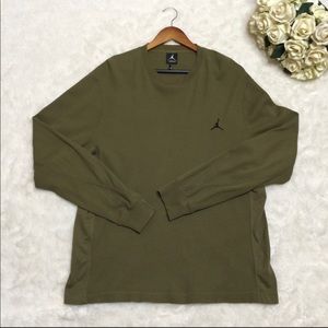 Jordan army green long sleeve shirt